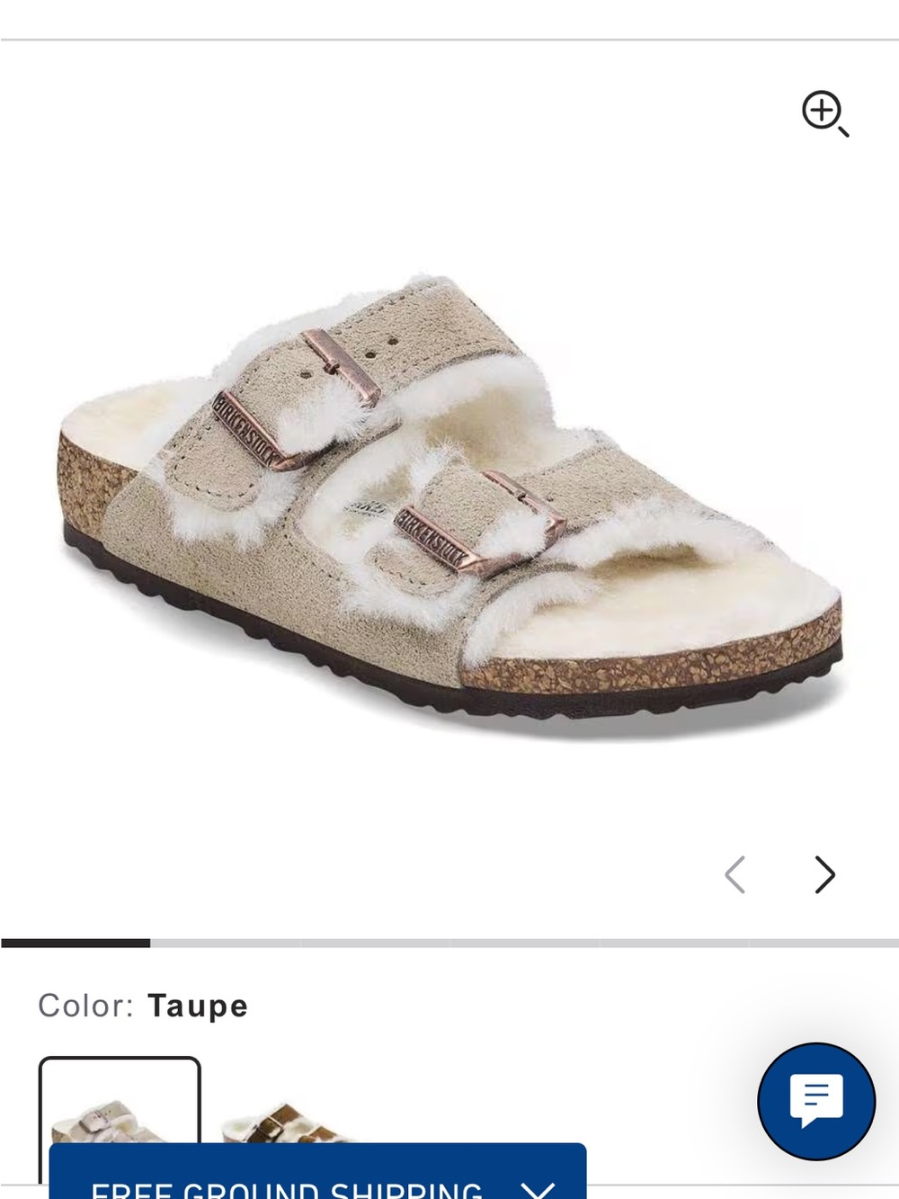 Birkenstock Arizona Kids Taupe Shearling